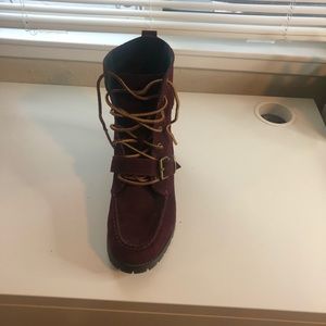 Wine Colored Polo Boots
